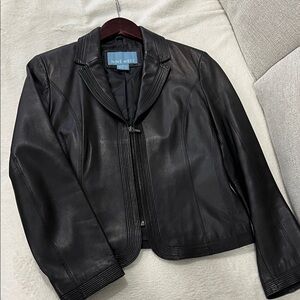 Nine West Women's Sleek Black Leather Jacket
